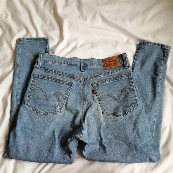 Levi's Wedgie Skinny Jeans in Arctic Freeze High Rise Button Fly Ankle 30 (10) - Picture 6 of 16